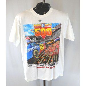 Mens Vintage Bristol Motor Speedway Food City 500 NASCAR T-Shirt Size Large NEW